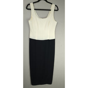 Patra Petite Full Length Two-Toned Beige/Black Sheath Dress 8P